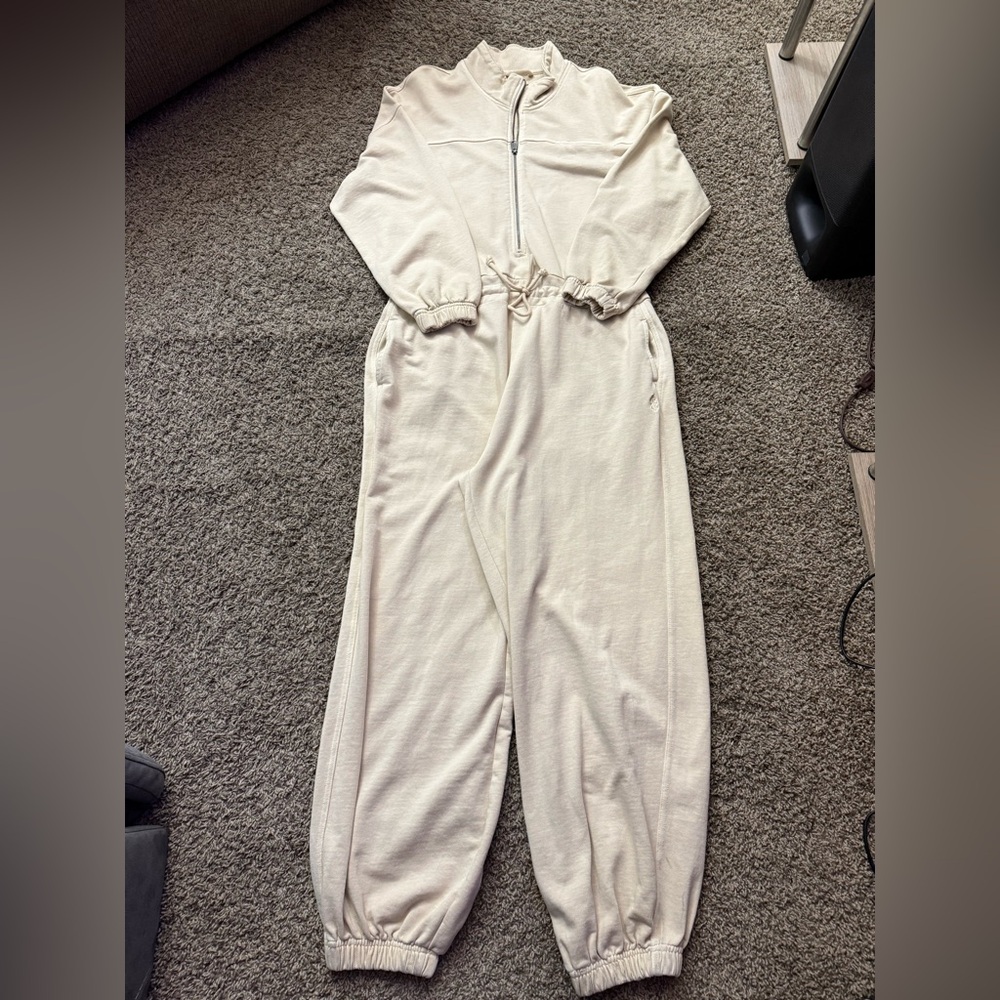 FP Movement by Free People Cream Jumpsuit